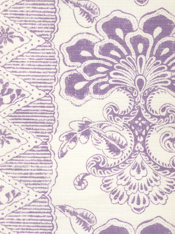 Chantilly Stripe, Soft Lavender on Tint Wallcoverings | Quadrille