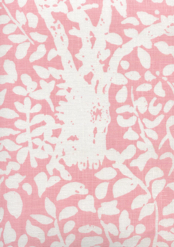 Arbre de Matisse Reverse Soft Pink on White Screen Printed Fabric | China Seas