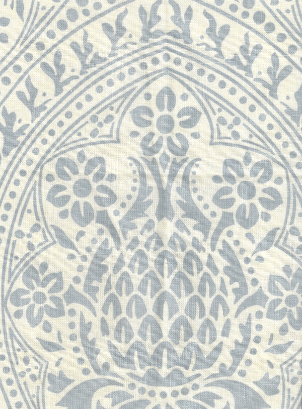 Pina, Soft Windsor Blue on Tinted Linen Wallcoverings | Quadrille