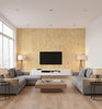 Sorrento Natural Linen Grasscloth Wallcovering | Fentucci - living room room setting