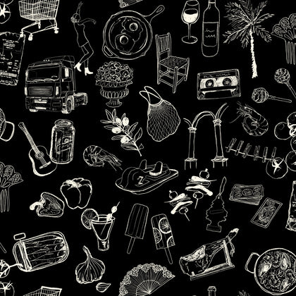 Souvenirs Black Wallcovering | Tres Tintas