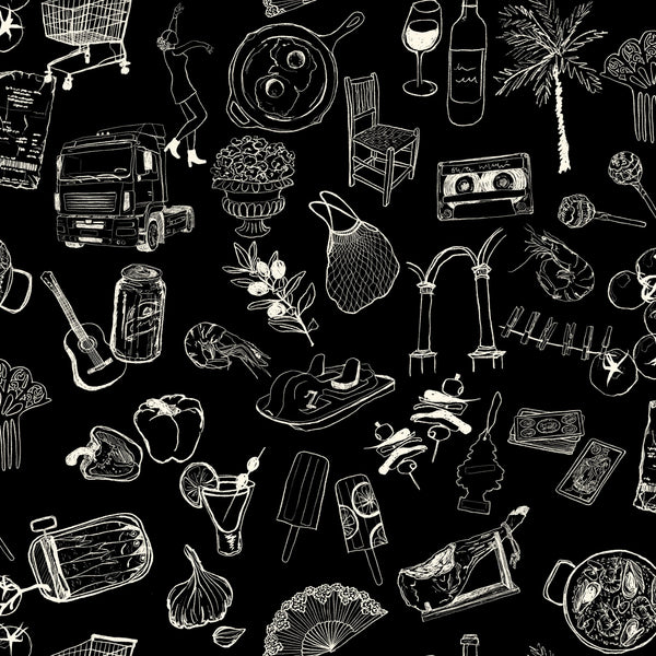Souvenirs Black Wallcovering | Tres Tintas