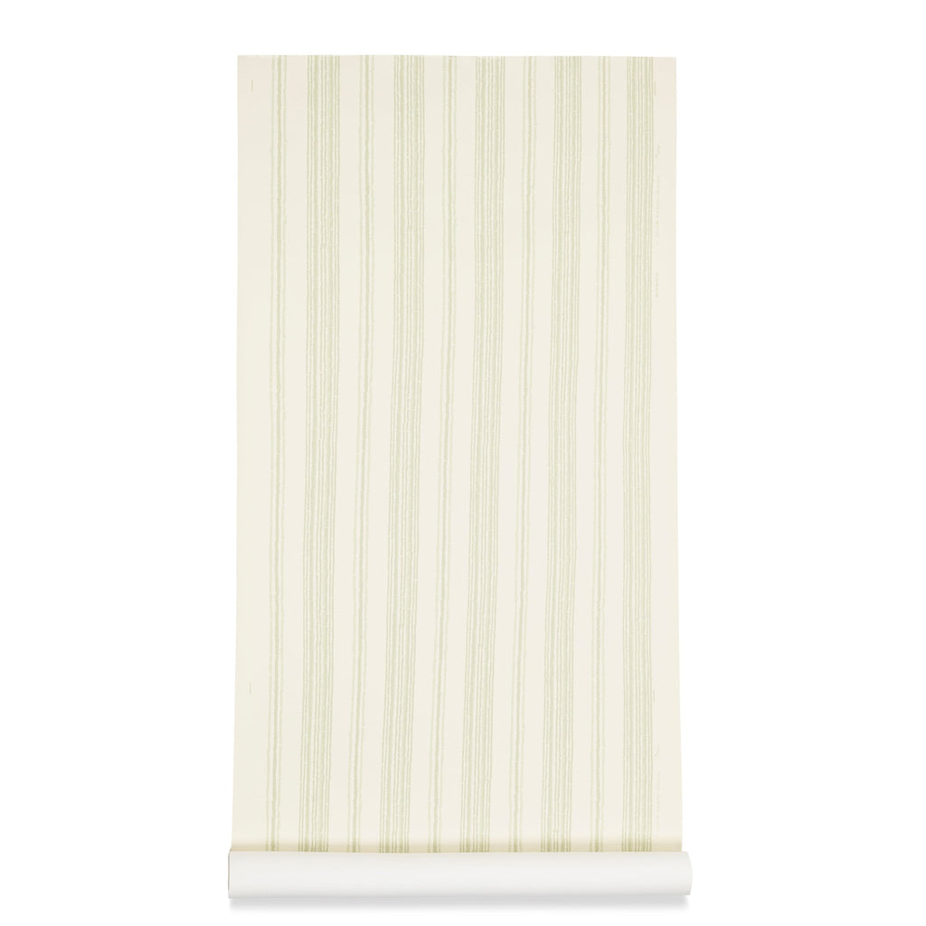 Boxwood Stripe Wallpaper Sage Brush Green