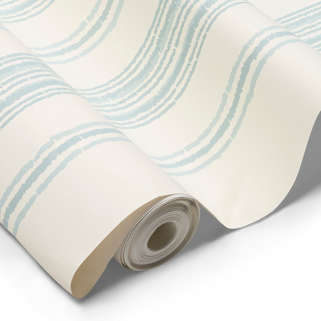 Boxwood Stripe Wallpaper Seafoam