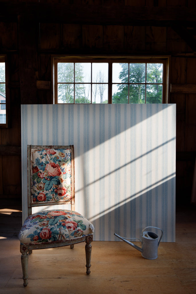 Boxwood Stripe Wallpaper Seafoam