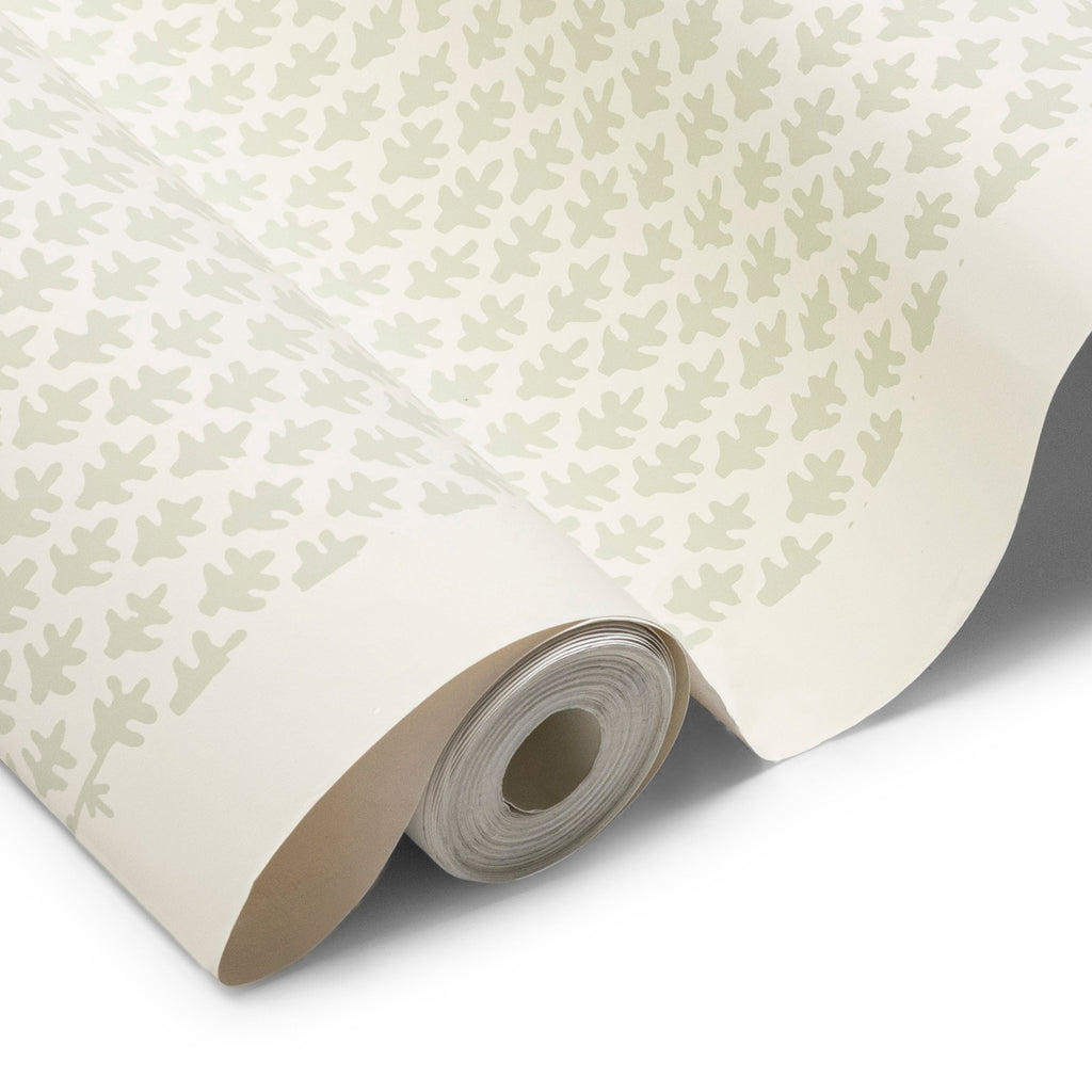 Burmese Wallpaper Sage Brush Green