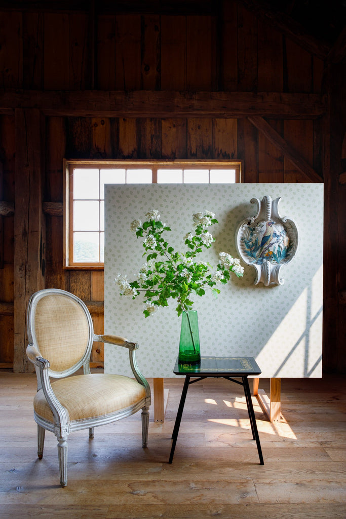 Dolly Flower Wallpaper Lettuce Green