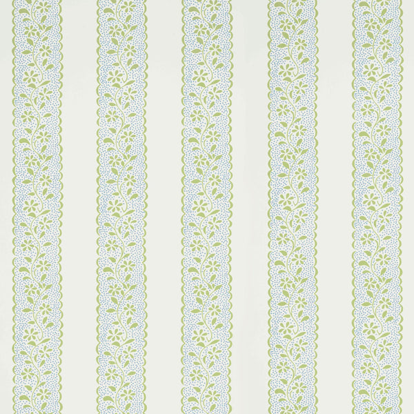 Dolly Stripe Wallcovering Lettuce Green | Sister Parish