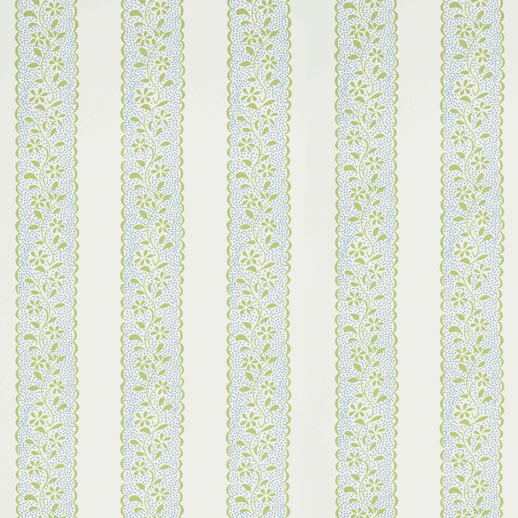 Dolly Stripe Wallpaper Lettuce Green