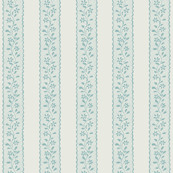 Dolly Stripe Wallcovering Seafoam | Sister Parish