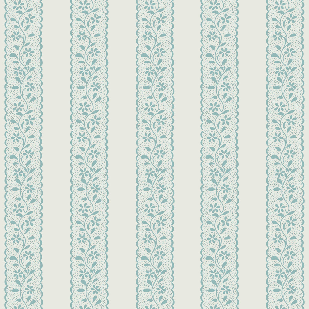 Dolly Stripe Wallpaper Seafoam