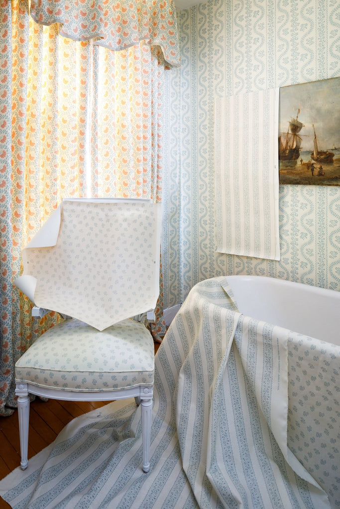 Dolly Stripe Wallpaper Seafoam
