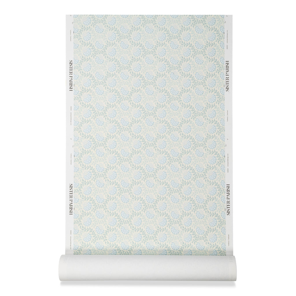 Verbena Wallpaper Seafoam Multi
