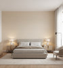 Spoleto Bone Horizontal Grasscloth Wallcovering | Fentucci - bedroom room setting