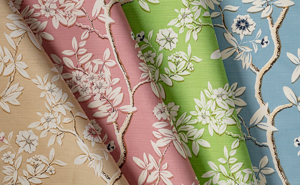 Spring Blossom, Beige/Old Lavender/ Tan on Light Tint