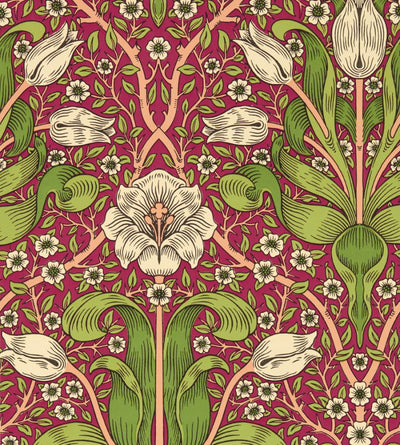 Spring Thicket Cherry Maraschino Wallcovering | William Morris