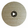 St Bart's Natural Grass Cloth Horizontal Weave | Phillipe Romano Circular Swatch | DW