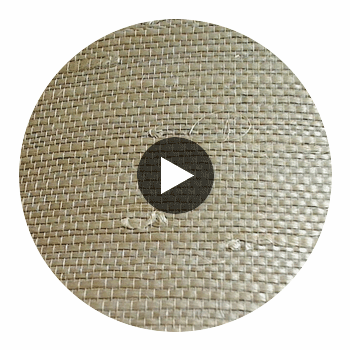 St Bart's Natural Grass Cloth Horizontal Weave | Phillipe Romano Circular Swatch | DW