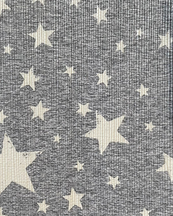 Stars Heather Gray Grasscloth Classic | Phillipe Romano Screen Prints
