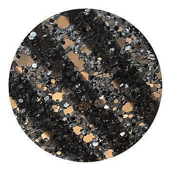 GLM-4021-SAMPLE Candy Stripe Glitter Wallcovering Black On Silver designer-wallcoverings-los-angeles