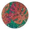 GLM-4026-SAMPLE Hawaiian Leaf Glitter Wallcovering Pink On Teal designer-wallcoverings-los-angeles