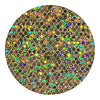 GLM-4131-SAMPLE Fishnet Sequin Glitter Wallcovering White Gold Hologram designer-wallcoverings-los-angeles