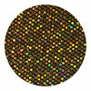 GLM-4132-SAMPLE Fishnet Sequin Glitter Wallcovering Black Gold Hologram designer-wallcoverings-los-angeles