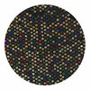 GLM-4151-SAMPLE Fishnet Sequin Glitter Wallcovering Black Multi designer-wallcoverings-los-angeles