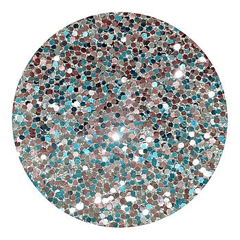 Hollywood Glamour Sequin - Large Flake Silver/Teal/Pink | Glitter Walls