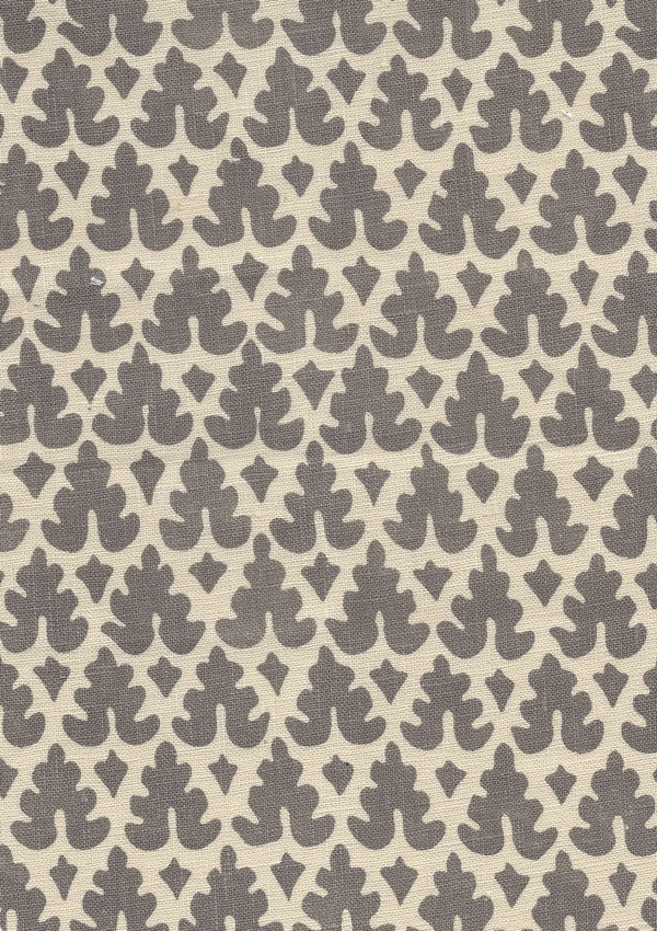 Volpi, Steel Gray on Tan Wallcoverings | Quadrille