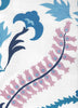 Stitched Floral, Multi Blues Turquoise Lilac