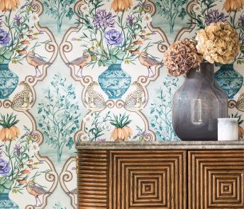 Hothouse Leaf Charcoal Chestnut | Osborne & Little Europe