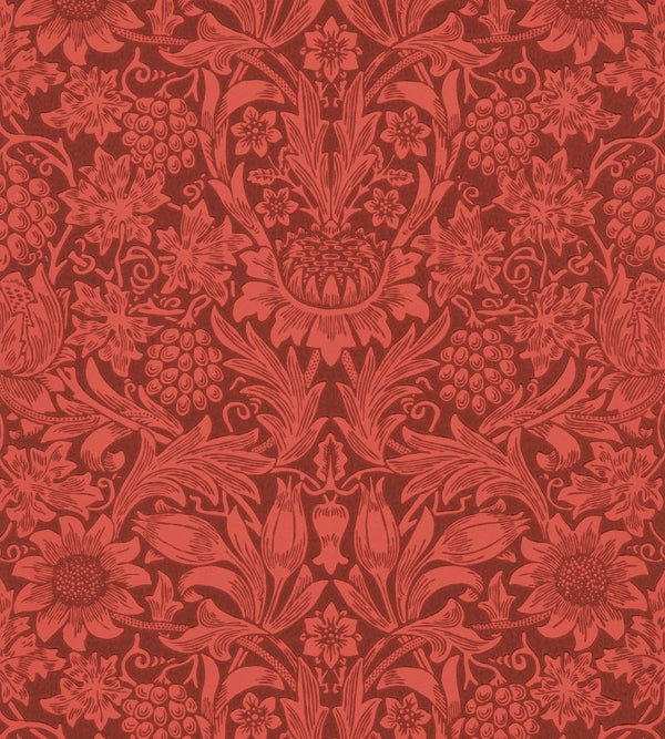 Sunflower Red Wallcovering | William Morris