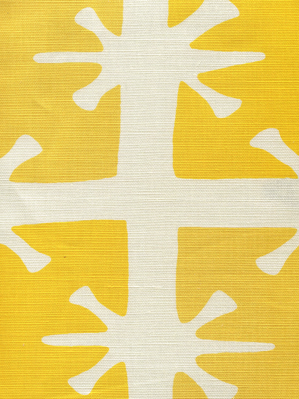 Georgia Large Scale Sunflower Yellow on Tint Screen Printed Fabric | China Seas