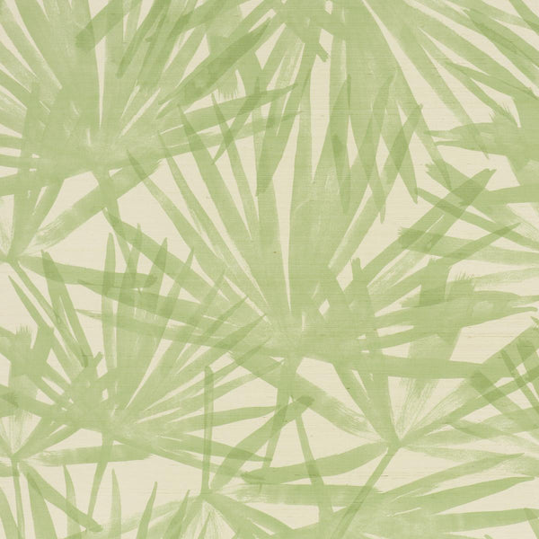 Sunlit Palm Sisal - Pistachio Wallcovering | Schumacher