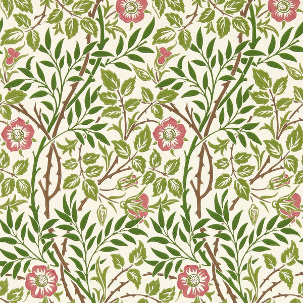 Sweet Briar Wallpaper Rose Boughs | William Morris