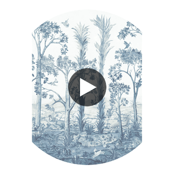 Tall Trees Delft Blue | G P & J Baker Circular Swatch | DW