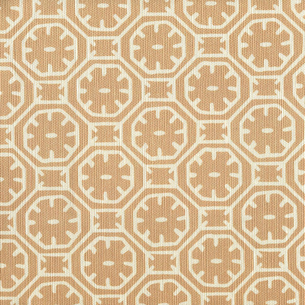 Ceylon Batik Reverse Tan Screen Printed - Off-White Fabric | China Seas