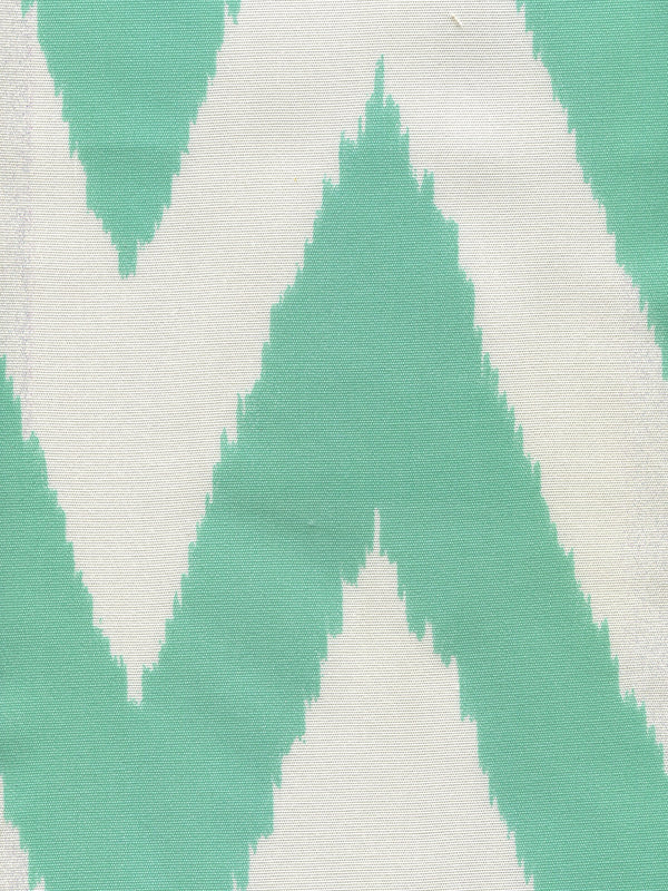 Tashkent, Aqua on White | Suncloth