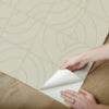 Taupe Batik Block Peel and Stick Wallcovering | Jeffrey Stevens - Image 6