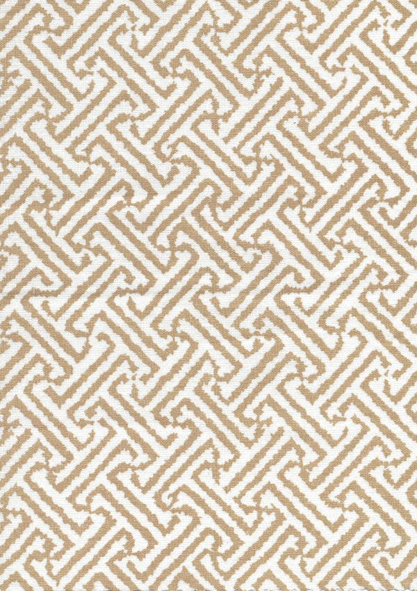 Java Java Taupe on White Screen Printed - Off-White Wallcovering | China Seas