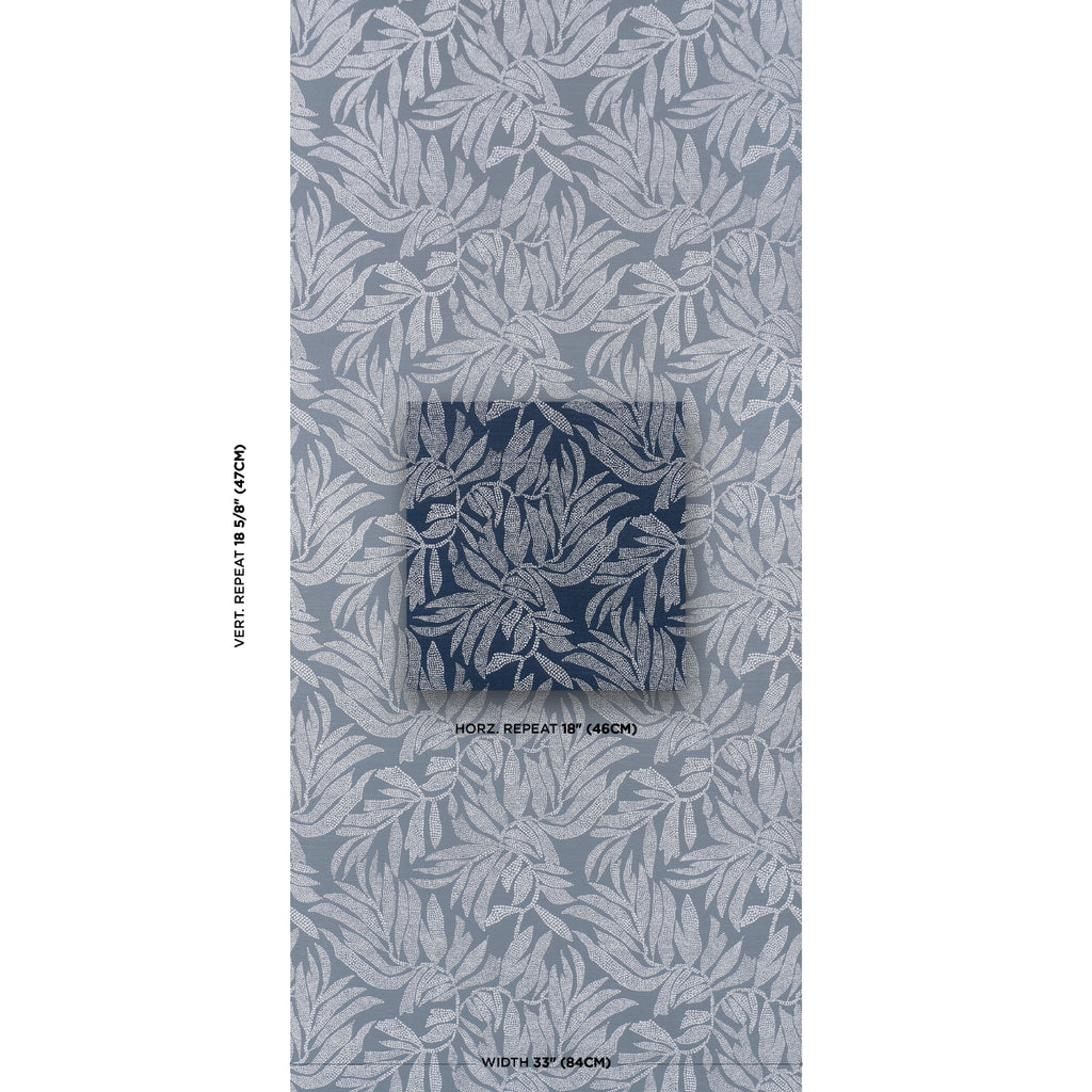 TAYRONA PALM MOSAIC SISAL PACIFIC OCEAN HUES | Schumacher - Image 4