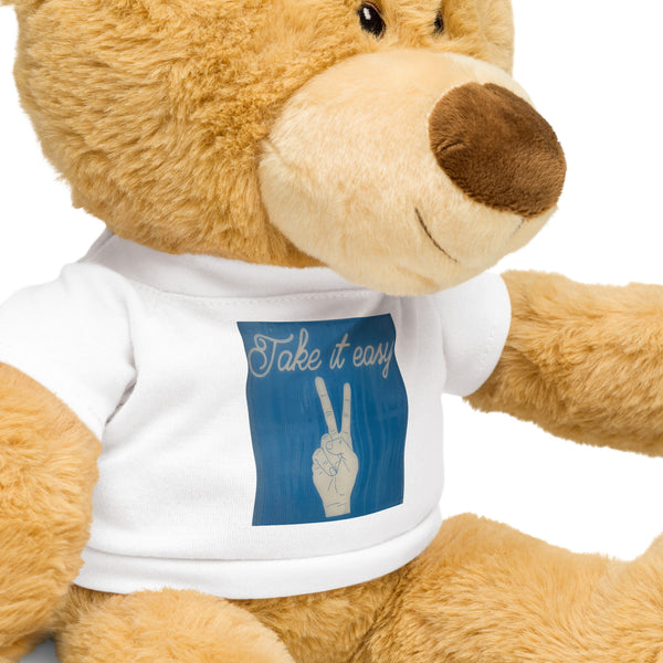 Take it Easy Teddy bear with a t-shirt