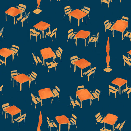 Terraceo Blue Wallcovering | Tres Tintas