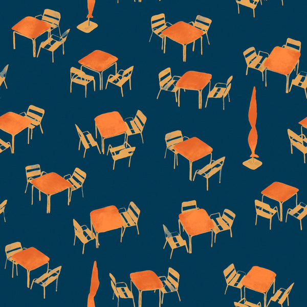 Terraceo Blue Wallcovering | Tres Tintas