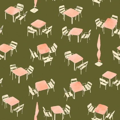 Terraceo Green Wallcovering | Tres Tintas
