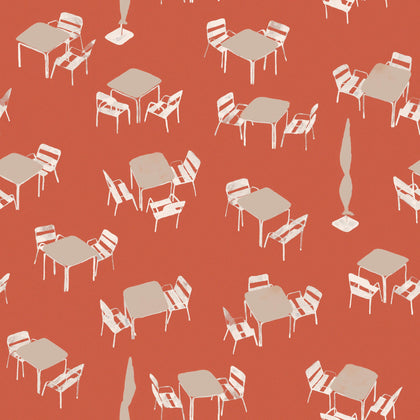 Terraceo Red Wallcovering | Tres Tintas