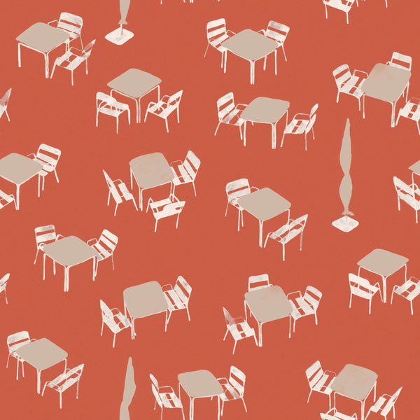 Terraceo Red Wallcovering | Tres Tintas