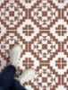 Terracotta Matias Peel and Stick Floor Tiles | Jeffrey Stevens - Image 8