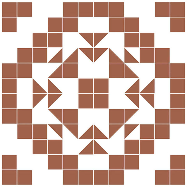 Terracotta Matias Peel and Stick Floor Tiles | Jeffrey Stevens Wallcovering